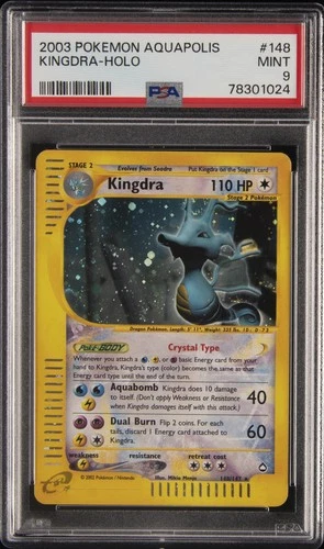 2003 POKEMON AQUAPOLIS #148 KINGDRA-HOLO PSA 9