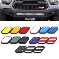 Tri-color 3 Grille Badge Emblem For 2018 2019 Toyota Tacoma Trd 4runner Tundra