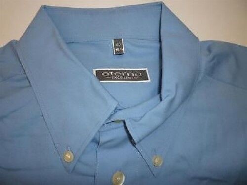 ETERNA EXCELLENT HEMD BLAU LANGARM 40 WIE NEU #E0946