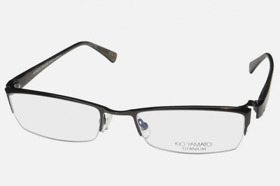 KIO YAMATO KT-255 32 BLACK TITANIUM SEMI RIMLESS EYEGLASSES JAPAN 53-19-136 NEW
