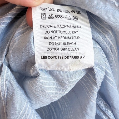 Les Coyotes de Paris Girl Sadie Blue Striped Short Sleeve Short Dress, size 8 - Picture 11 of 11