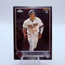 Jose Miranda 2022 Topps Chrome Update #USC119 Rookie Minnesota Twins Card MLB. rookie card picture