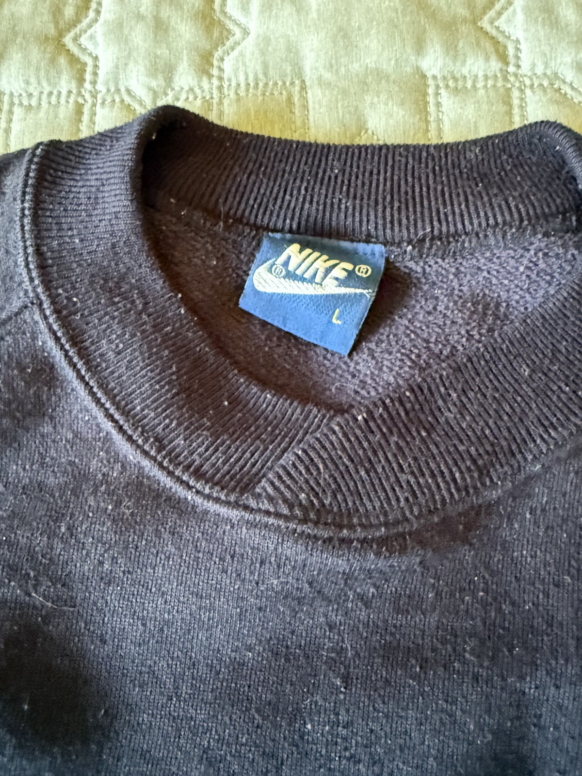 Vintage 1980's Men's Nike Athletics West Black Crew Sweatshirt Size Large image 5