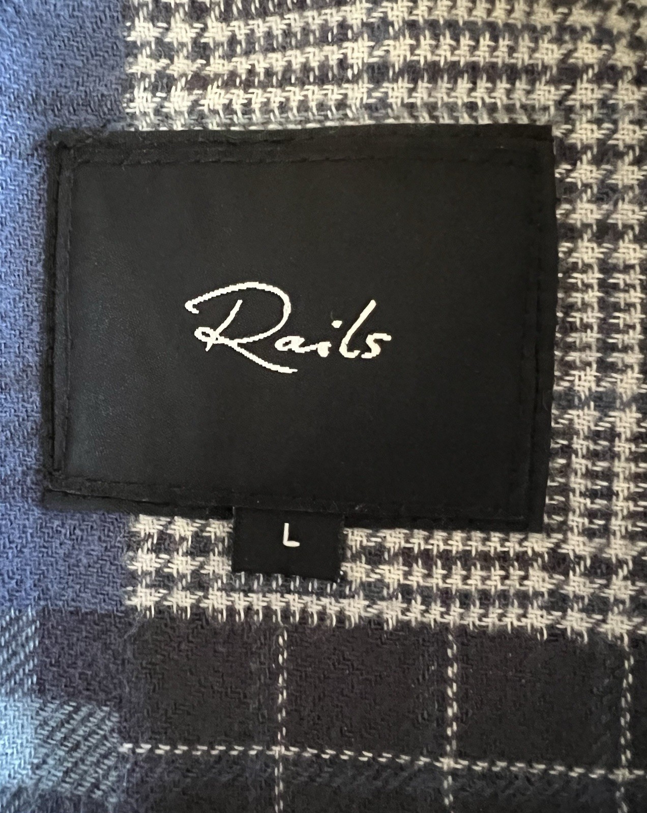 RAILS $148 Banton Blue Patchwork Button-Down Sz L… - image 2