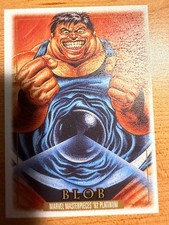 SKYBOX 2024 MARVEL MASTERPIECES 92 PLATINUM BLOB LEATHER CARD #1