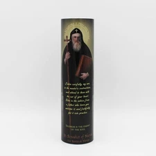 St Benedict, LED Flameless Devotional Prayer Candle