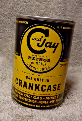 Vintage NOS C and Jay Scientific Method of Motor  Conditioning  10oz Can 1960's