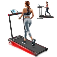 Foldable Under-Desk Treadmill for Home Use, Remote-Controlled with LED Display