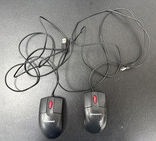 Lot Of 2 Lenovo MO28UOL 3-Button Wired USB Optical Scroll Wheel Mouse