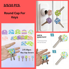 Floral Pattern Anti-Silicone Key Cover Rubber Key Covers Round Cap For Keys