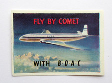Original Vintage BOAC Fly by Comet Airline Luggage Label Sticker 1950s UK