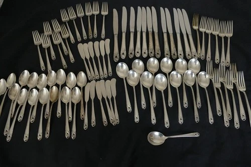 International Sterling Silver  SPRING GLORY Flatware Service/12 Plus Sugar Spoon