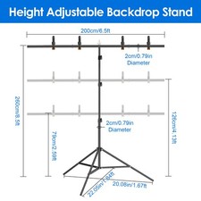 1Set 6.5x8.5FT T Shape Photo Video Backdrop Stand Heavy Duty Background Stand Ad
