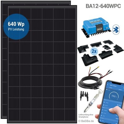 Camping Solar-Set 640 WP 12V / 24V Wohnmobil Camper WoMo Reisemobil BA12-640WPC