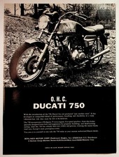 Ducati 750 Vintage Print Advertisement 8x11 Black White 1973