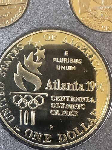 RARE RARE 1996 S Prestige Proof Set 90% Silver Dollar 7 Coins W/COA. OGP - 第 6/20 張圖片