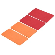 9.8''×5'' Felt Bag Base Shaper, 4pcs Bag Bottom Organizer, Red, Orange