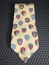 Vintage Tommy Hilfiger Preppy Crest Italian Silk Made In USA Tie