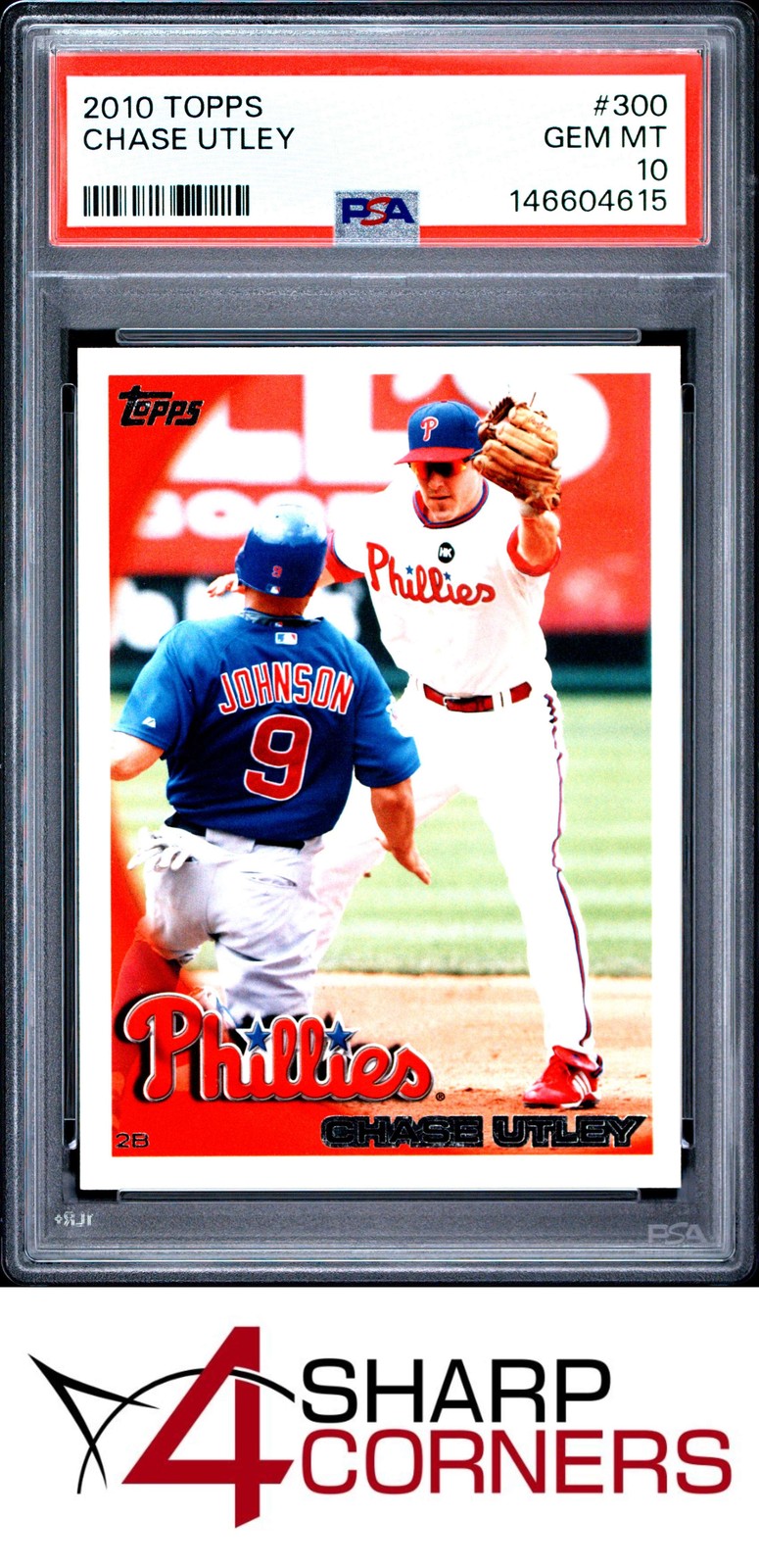 2010 TOPPS #300 CHASE UTLEY PHILLIES PSA 10
