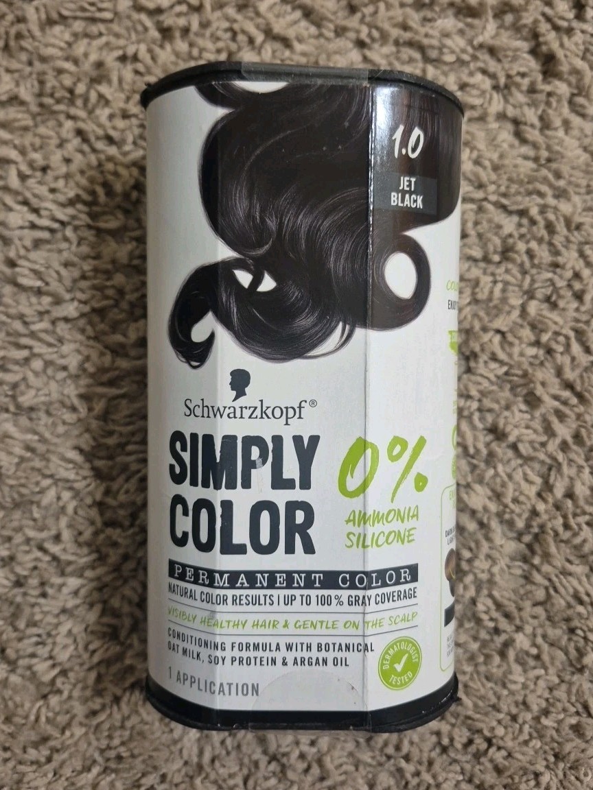 Permanent Hair Dye (jet Black) (factory Sealed)