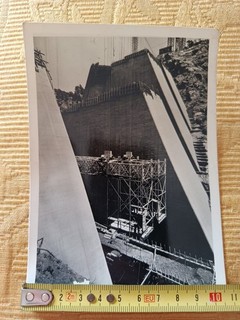 FOTO CARTOLINA COSTRUZIONE DIGA DI ANCIPA TROINA ENNA SICILIA