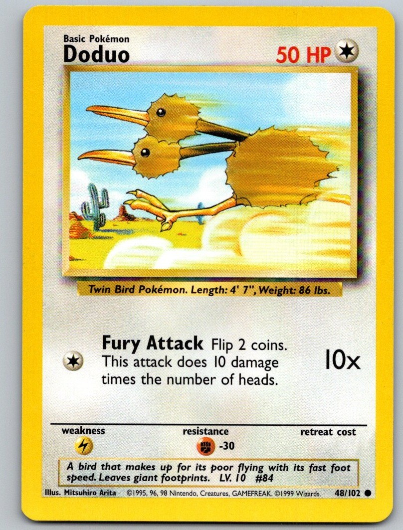 Pokemon TCG Base Set Unlimited - Doduo 48/102 Common