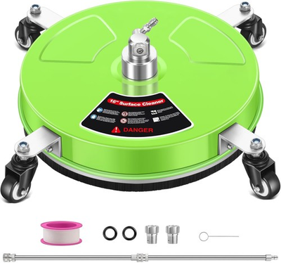 #ad 16#x27;#x27; Pressure Washer Surface Cleaner with 4 Wheels 16 INCH GREEN Green $115.79