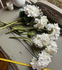 Faux white hydrangeas - 7 Stems - mixed 