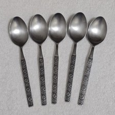 Vintage Oneida Northland Vegas Stainless Flatware 5 Teaspoons 6 1/4" Korea