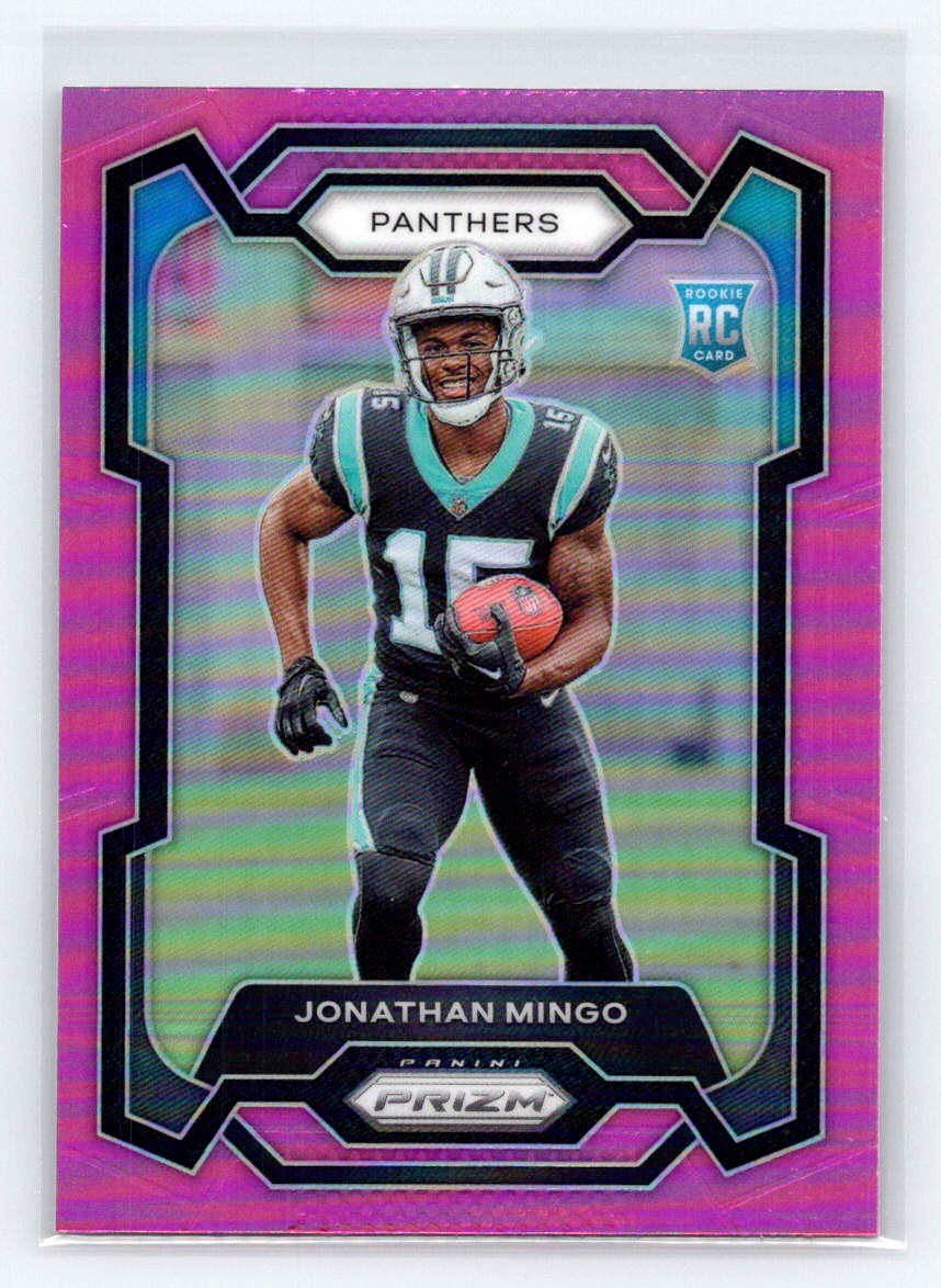 2023 Panini Prizm #312 Jonathan Mingo Pink RC Carolina Panthers