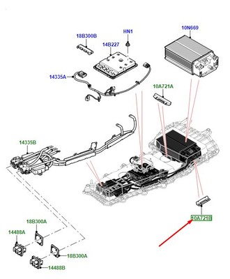 LR Range Rover Evoque L551 Batteriehalter Seitenhalterung LR115507 NEU ORIGINAL