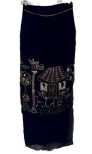 Vintage Platinum Dorothy Schoelen Moulin Rouge Artsy Maxi skirt Size 2