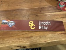 Lincoln Riley Game Used USC Trojans Cotton Bowl Nameplate Jersey