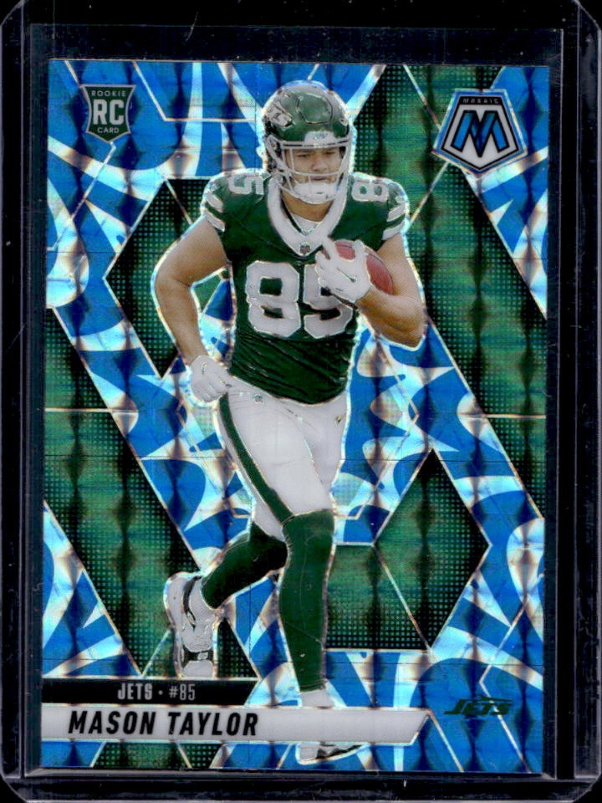 2025 Mosaic Mason Taylor Rookies RC Reactive Blue Prizm #324 Jets