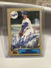 1987 Topps - Orel Hershiser #385 Autographed Card Los Angeles Dodgers