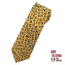 Men's Cheetah Animal Print Regular Length Neck Tie