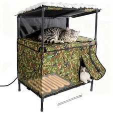 4-Season Cat House - Waterproof Outdoor Pet Shelter  Indoor Cat Cave - Remov...
