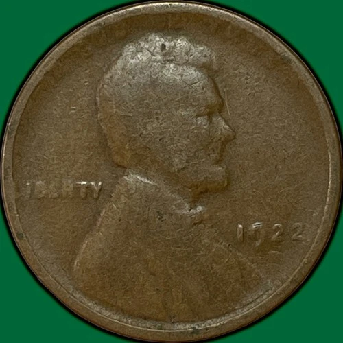 1922-D Weak D Rotated Die Lincoln Wheat Cent Good G Coin #34837