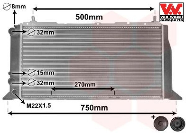 VAN Wezel 03002026 KüHler FüR MotorküHlung MotorküHler AutoküHler FüR Audi-image