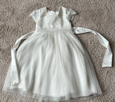 John Rochas h Sukienka druhna / Okazja / Impreza Kość słoniowa Wiek 5 Koronka Tiul Impreza