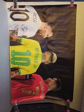 Messi Neymar Ronaldo Soccer Football Canvas Poster 16x24" UNFRAMED