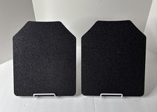 Body Armor Steel Chest Plate Set Of 2 Black 12” X 10” X 1/2” 8.2 lbs. Total New