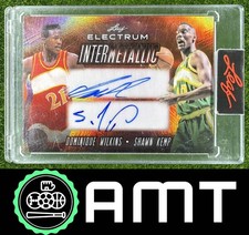 Dominique Wilkins Shawn Kemp Auto 2024 Leaf Electrum /15 Intermetallic Bronze