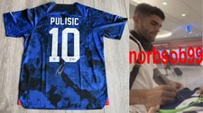 CHRISTIAN PULISIC SIGNED TEAM USA USMNT JERSEY w/EXACT PROOF & BECKETT BAS COA