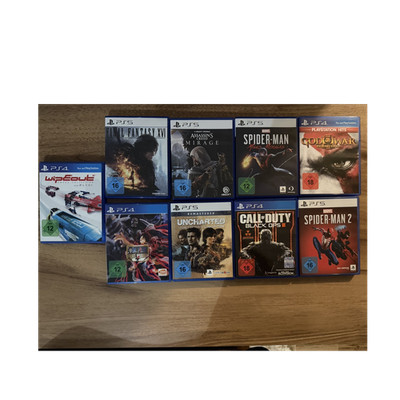 PS4/PS5 Spielepaket: WipEout Omega Collection Remastered, FF XVI, Spider-Man 2