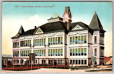 #ad Antique Postcard Eureka High School Main Building 1910s Eureka CA 1910s $7.99