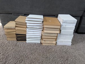 Lot of 48 Small Shipping Boxes 6x4x1 in or sm Trading Cards Sports Cards Jewelry