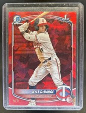 2025 Bowman Sapphire Kyle DeBarge Chrome Red Refractor 1st Prospect #/5 Twins