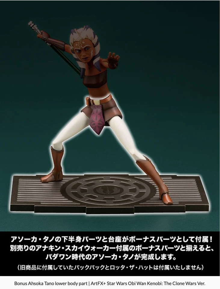 NUEVO Kotobukiya Star Wars The Clone Wars Obi Wan Kenobi ArtFX+ Estatua Vendedor de EE. UU. Foto 4 de 4