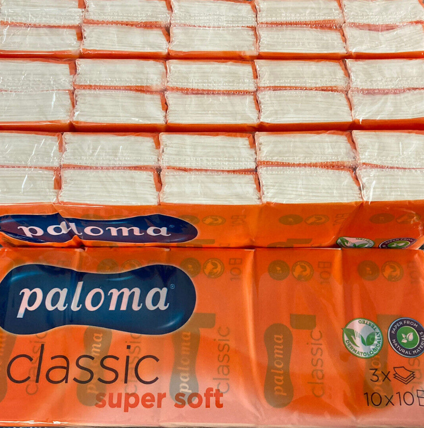 B&Q - Paloma Pocket 3Ply Paper Tissues10 X 10 Pack - Image 3